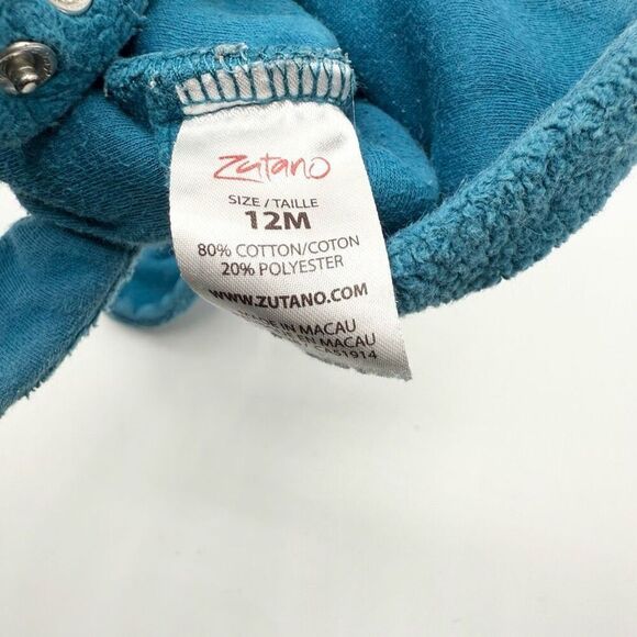 Zutano Cotton Booties In Teal - Infant 12m - Picture 4 of 5